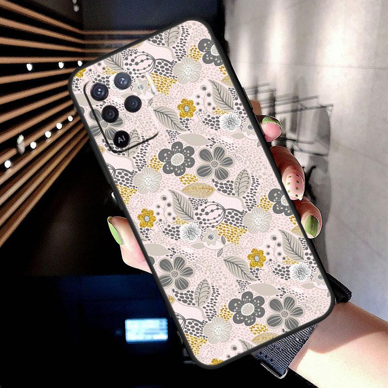 Floral Charm Secret Garden Case For Oppo A5 Pro A15 A17 A57 A77 A18 A38 A58 A78 A98 A94 A74 A54 A16 A76 A96 A40 A60 A80