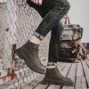 Handmade Men Boots Autumn Vintage Casual Leather Shoes British Ankle Boots Fashion Motorcycle Boots Office Male Comfortable Shoe
