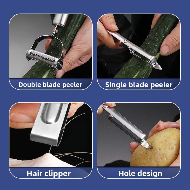 Peeling Knife - Steel-free Multi-functional Three-piece Set for Potato Peeling - Potato Peeling Tool with Versatile Scraping Function