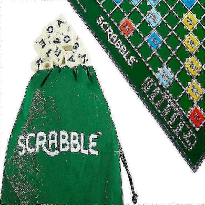 Deluxe Scrabble Set with Locking Tiles for Family Fun