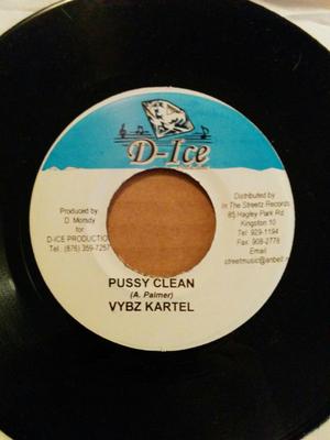 7inch Record VYBZ KARTEL / HIGH ROLLAZ - Pussy Clean / Backas NONE D-Ice Productio Jamaica Reggae, Ska & Dub Used