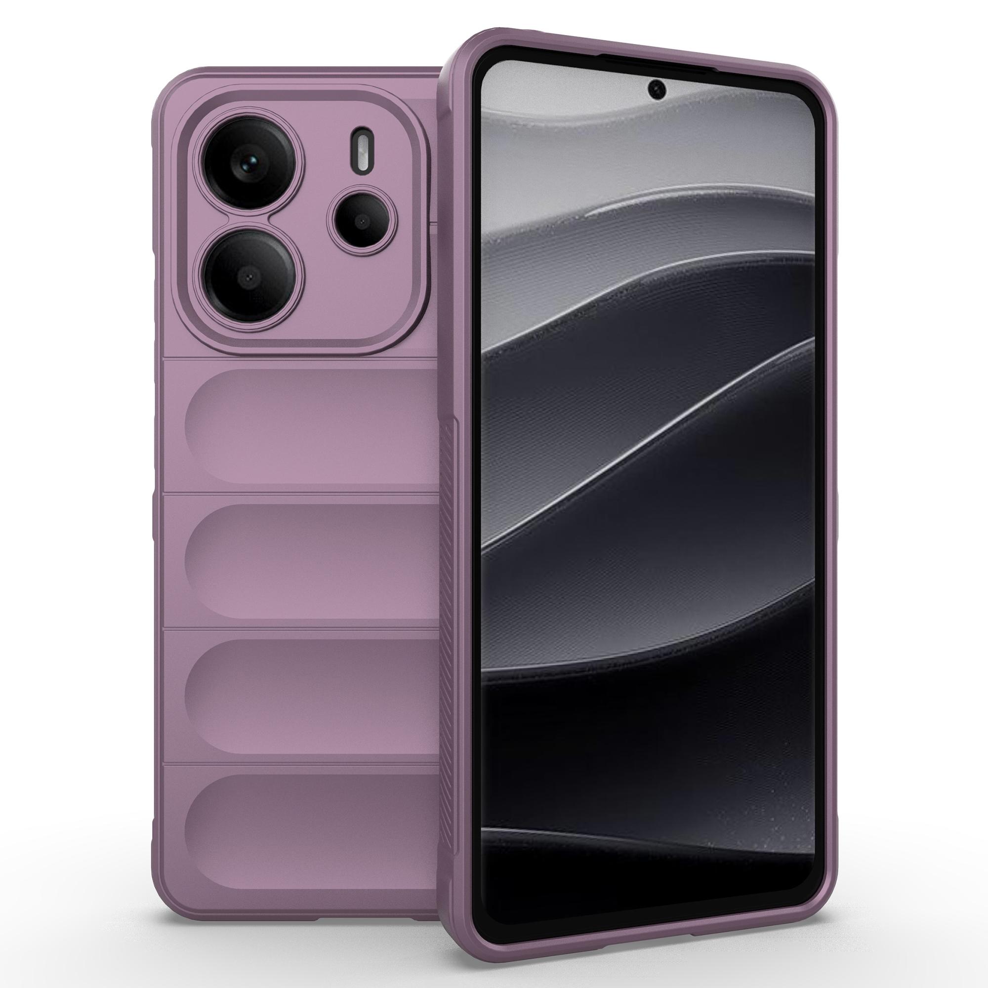 

Для Xiaomi Redmi Note 14 4G (163,25 мм) Противоударный чехол из мягкого ТПУ, прочная задняя крышка для телефона Light Purple