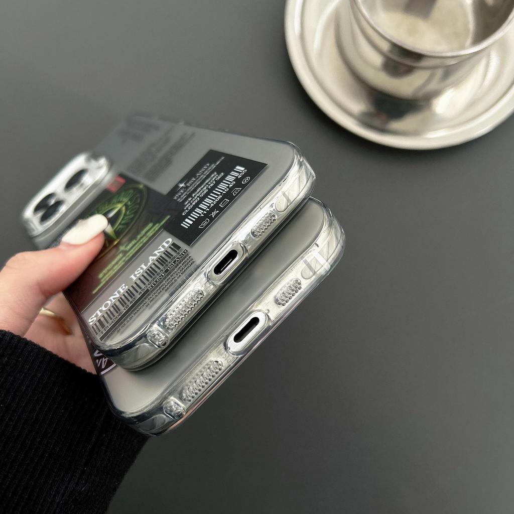 Stone Island Streetwear Elektrogalvanizovaný stříbrný kryt pro iPhone 15 Pro Max