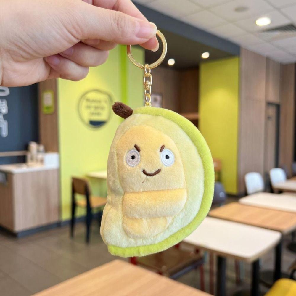 PP Cotton Durian Fruit Shape Plush Toy Detachable Fruit Durian Plush Keyring Boys and Girls