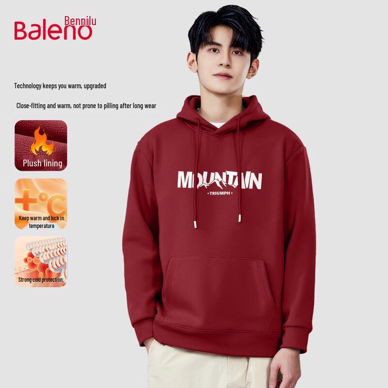 Baleno Men's Fleece Lined Hooded Sweatshirt