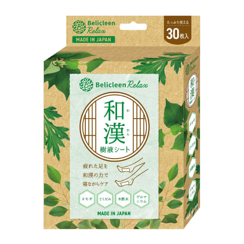 

Belicleen Relaxing Japanese and Chinese Tree Sap Sheets, 30 Sheets, Japanese and Chinese, Made in Japan