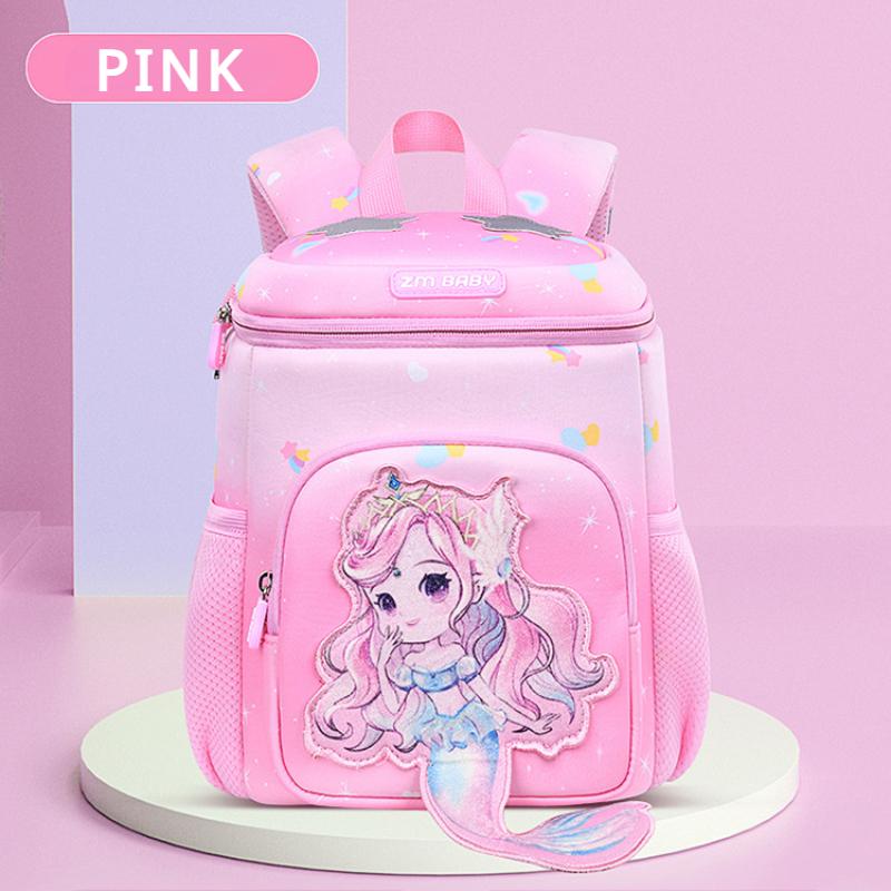 2025 Neue 3D Cartoon Kindergarten Buchtasche Niedliche Meerjungfrau Schultaschen für Mädchen 3-6 Jahre SBR Wasserdicht Rückenschutz Kinder Umhängetasche Rucksack