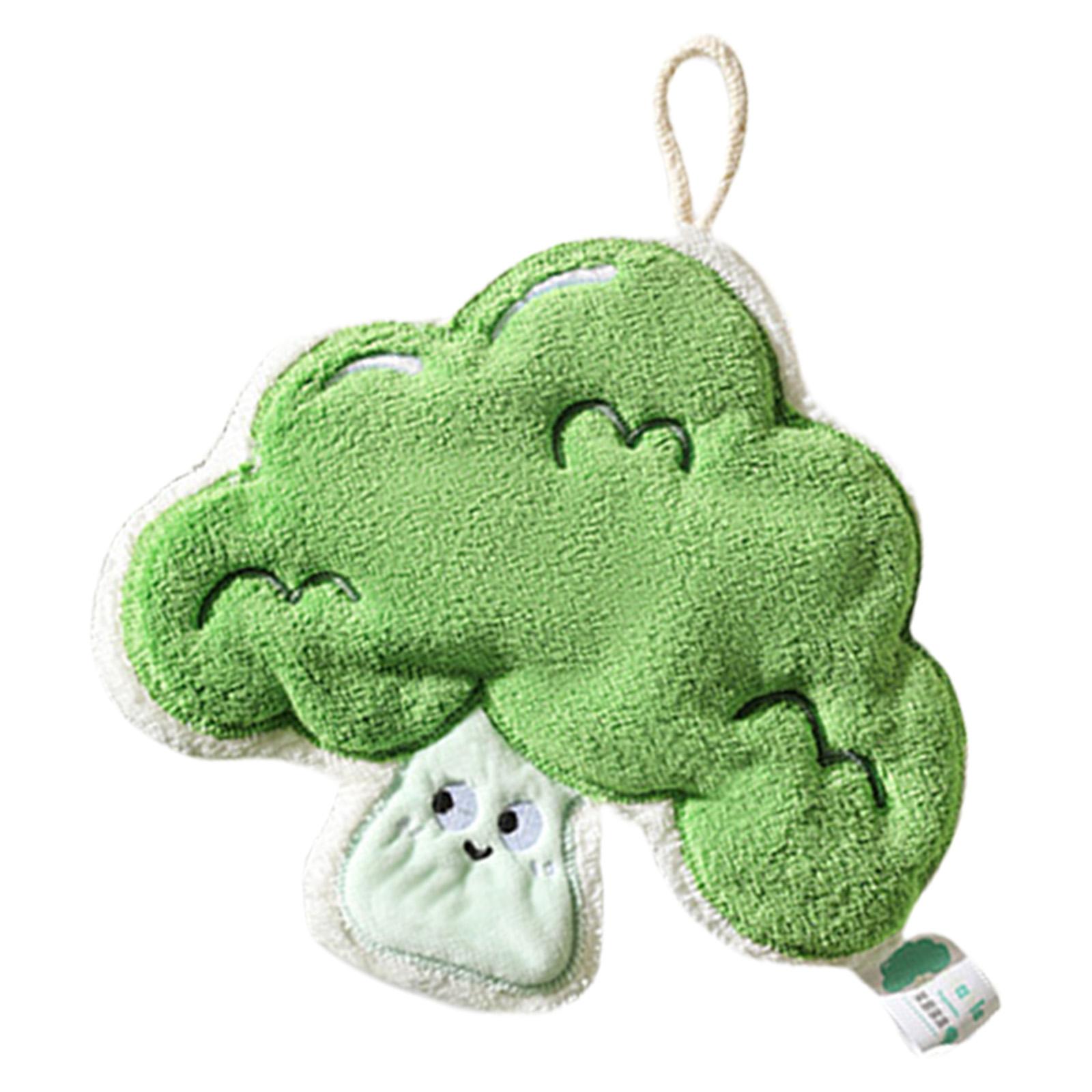 

Soft Absorbent Coral Fleece Kitchen Towel Fun Vegetable Shape Handkerchief Wipe Rag Cloth Quick Dry and Easy Hanging 2