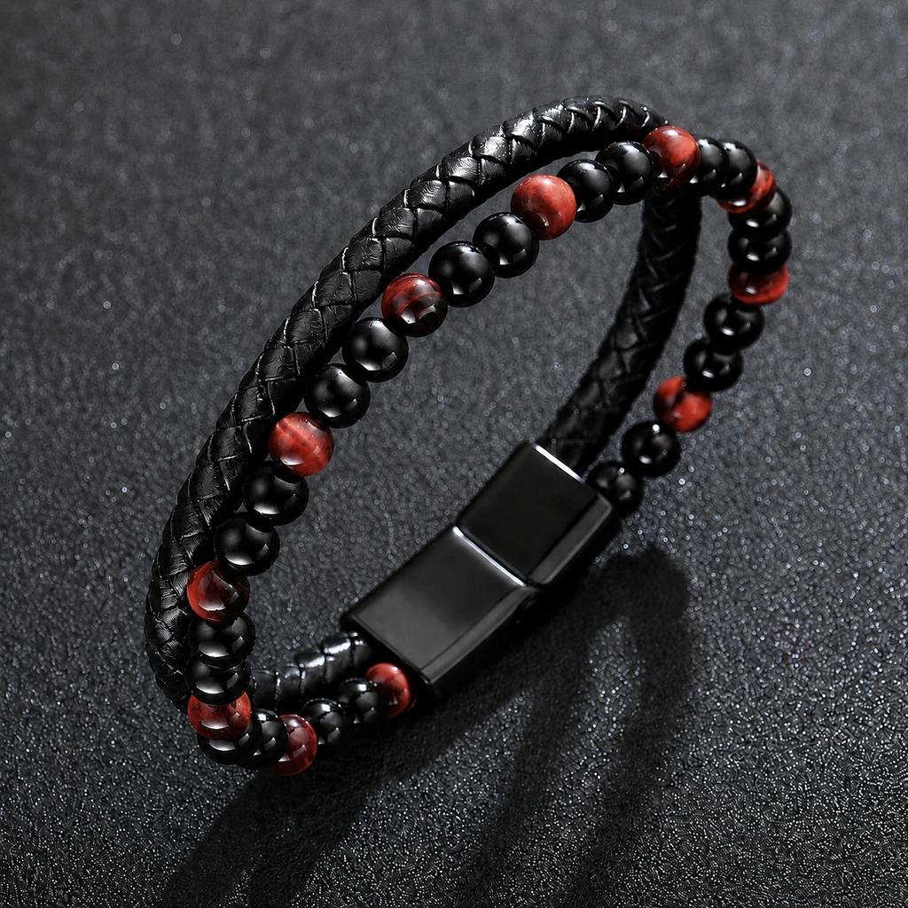 Men' Braided Bracelet Elegant Tiger Eye Beads Bracelet