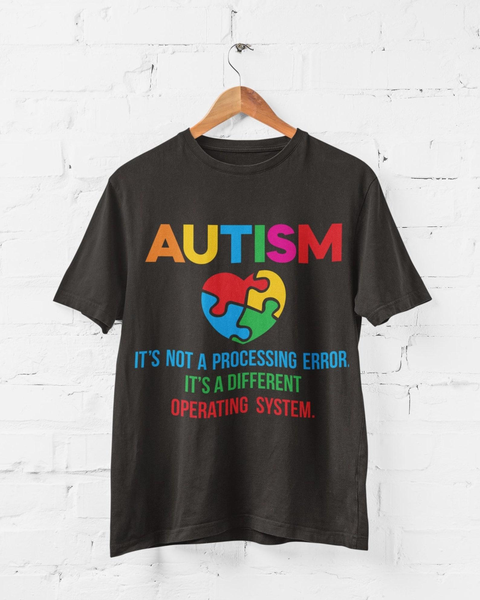 Autism Awareness T-Shirt: Jigsaw Heart, Different Operating System 3XL