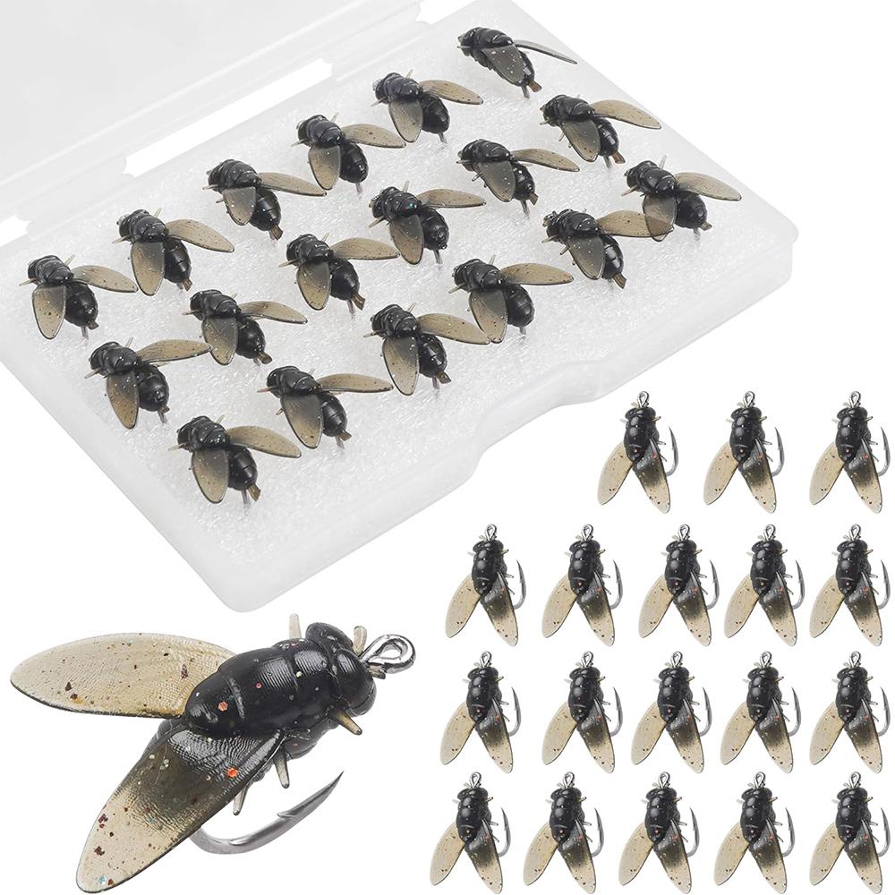 18Pcs Bionic Fly Fishing Bait Fly Fishing Flies Lures Kit Trout Jigs Swimbait Dry Flies Freshwater Saltwater Fly Fishing Hooks