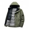 Men's White Duck Down Winter Jacket - Hooded, Windproof, Warm, Thickened, Couple Style