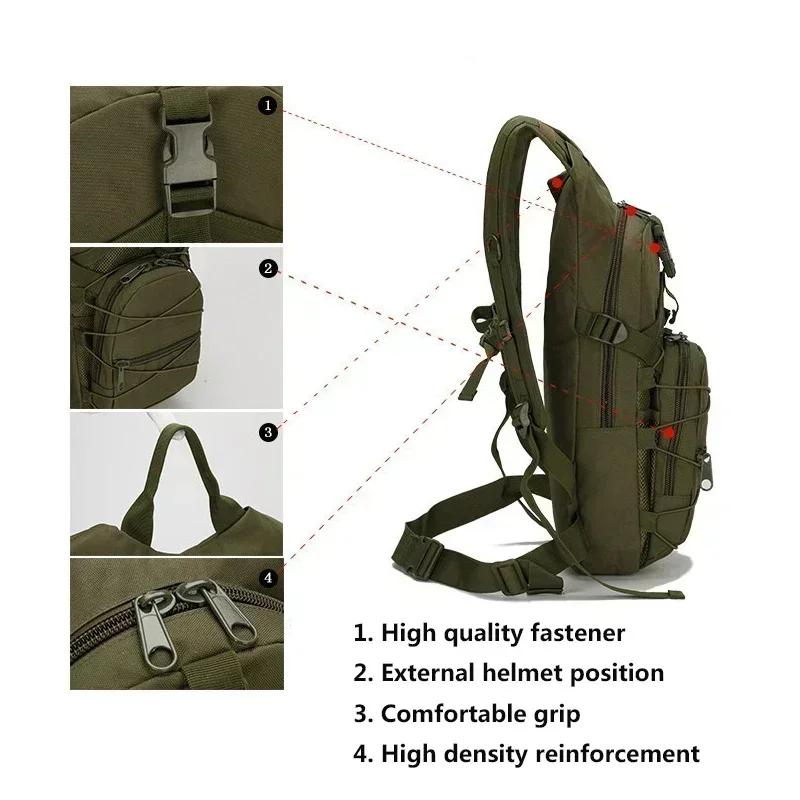 15L Outdoor Molle Backpack Men Bicycle Backpacks Outdoor Sports Cycling Climbing Hiking Camping Bag Hydration Pack Bags
