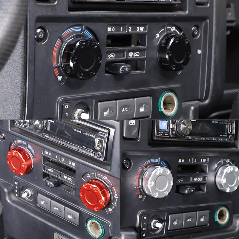 For Land Rover Defender 90 110 2004-18 Aluminum Alloy Car Central Control Air Conditioning Adjustment Knob Cover Car Accessories