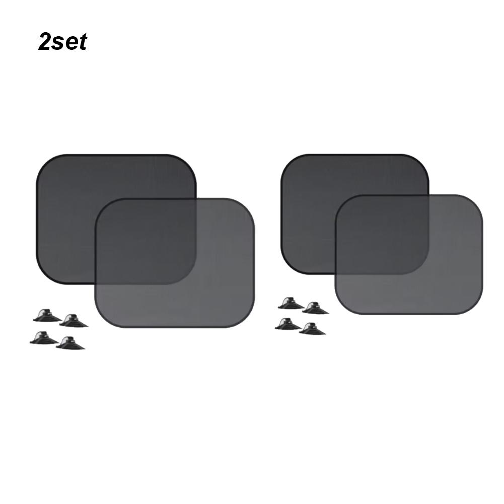 Car Side Window Mesh Sunshade 2Pcs Foldable Auto Sunscreen Curtain Heat Insulation Shade for SUV Sedan