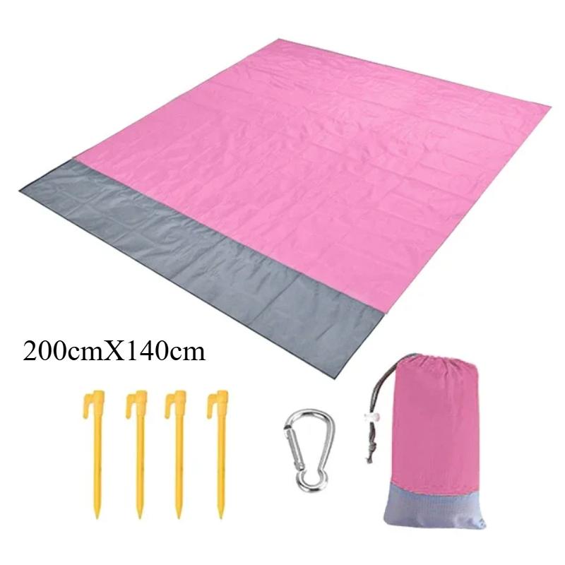 200x210cm Waterproof Pocket Beach Mat Folding Camping Sand Free Blanket Mattress Portable Lightweight Mat Outdoor Picnic Mat