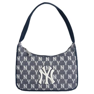 Monogramm Serie NY Yankees Retro All Over Print Achseltasche Mahjong Tasche Tragetasche Unisex Taschen Marineblau 32BG33111-50N
