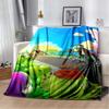 Coperta in Flanella Stampa P-Plants Vs Z-Zombi Morbida Calda Plaid Leggera Accogliente Coperta per Camera da Letto Divano Viaggio Casa Decorazione Festiva Regalo