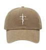 Bawełniana Czapka Baseballowa z Nadrukiem Krzyża, Regulowana, Klasyczna Snapback, Czapka Taty, Oddychająca, na Golfa, Wędkowanie, Outdoor, Ochrona Przeciwsłoneczna