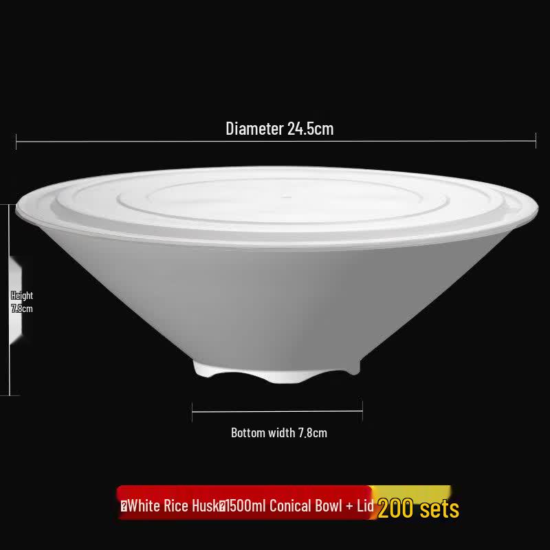 Qiwei Rice Husk Disposable Large Round Bowl