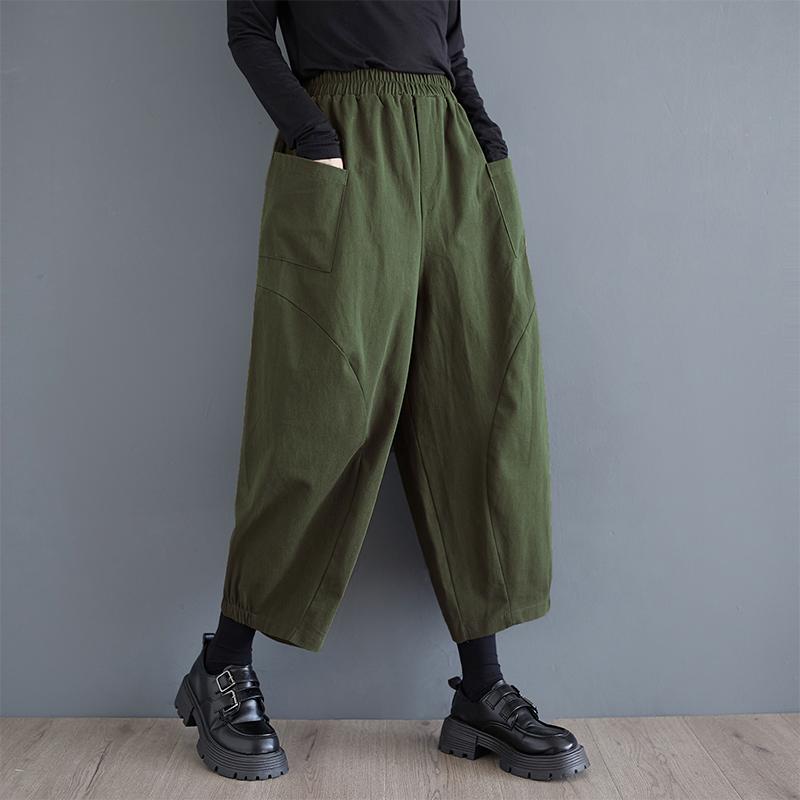 Dámské kalhoty s vysokým pasem, vintage styl, volné, jaro, podzim, široké nohavice, harémové kalhoty