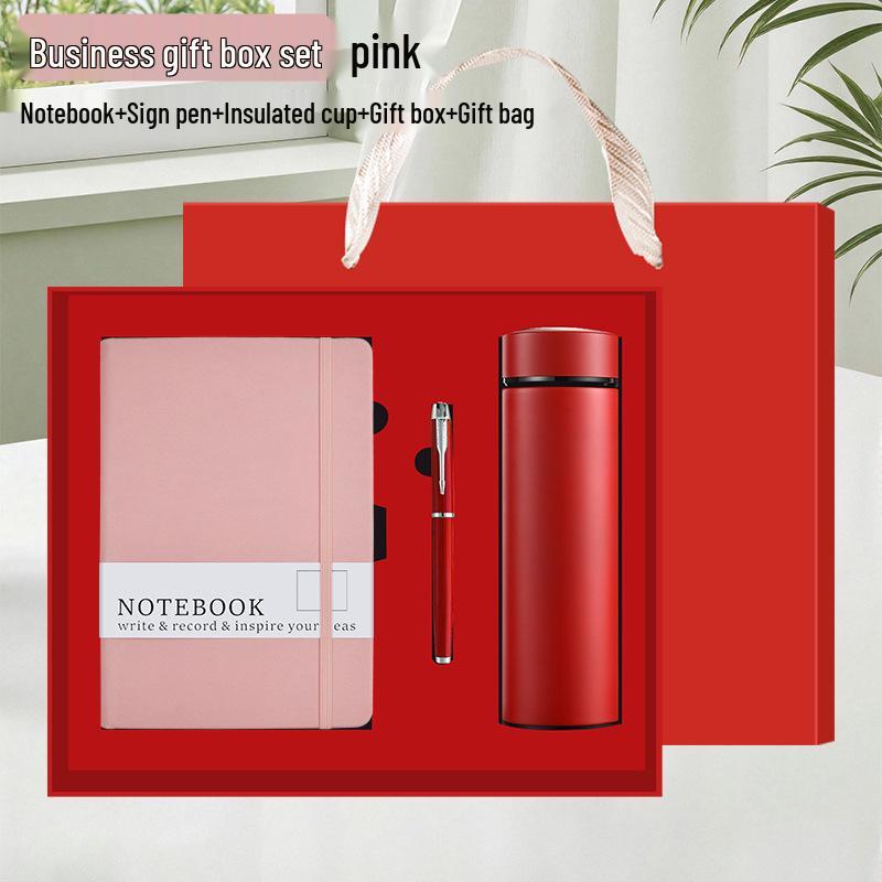 High-End Business Gift Set: Notebook & Insulated Cup Memento for Client Events