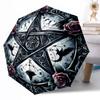 Magic Pentagram Compact Travel Automatic Umbrella Compact 8-Rib Lightweight Compact Design Travel Essential Compact Folding Umbrella