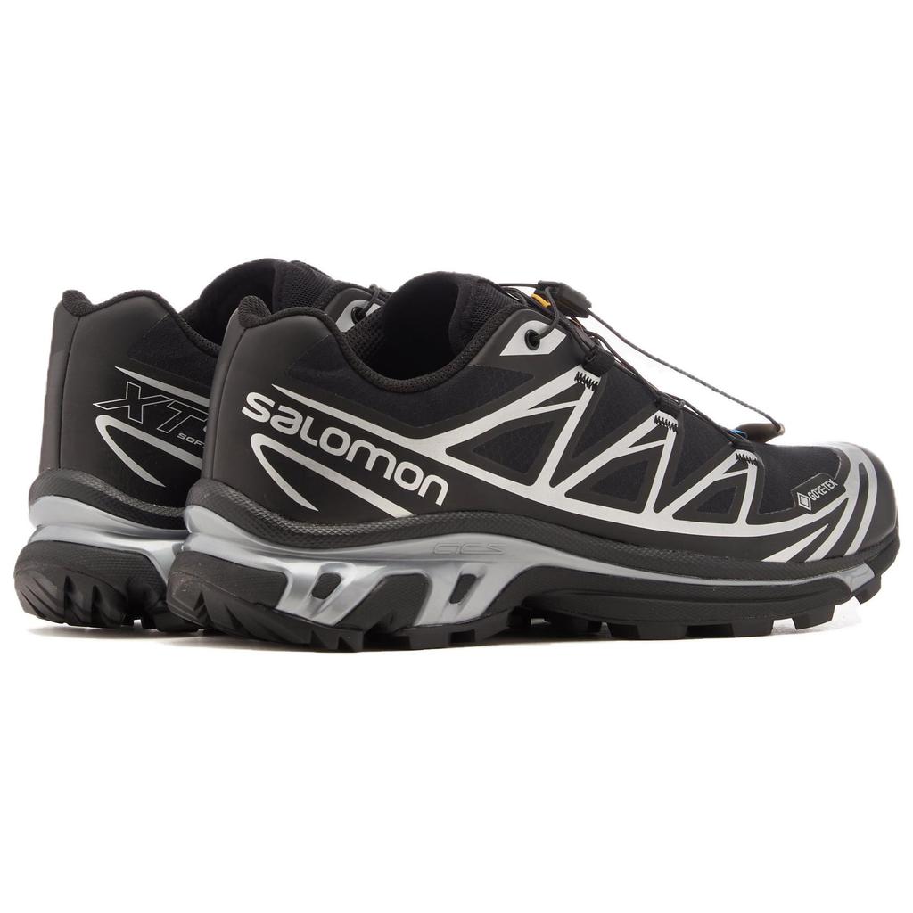 SALOMON XT-6 GORE-TEX Black Silver Unisex Sneakers Footwear-Silver L47450600