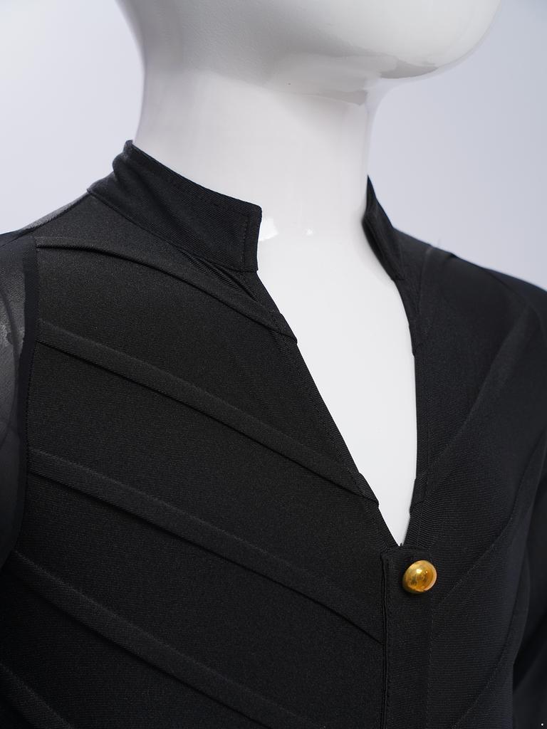 Body de Danse de Salon Latino pour Garçons Manches Longues Col Montant Justaucorps Costume de Compétition pour Performance de Scène