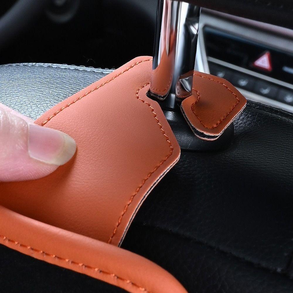 Leather Car Back Seat Cup Holder Universal Seat Back Storage Rack Beverage Holder  Camping