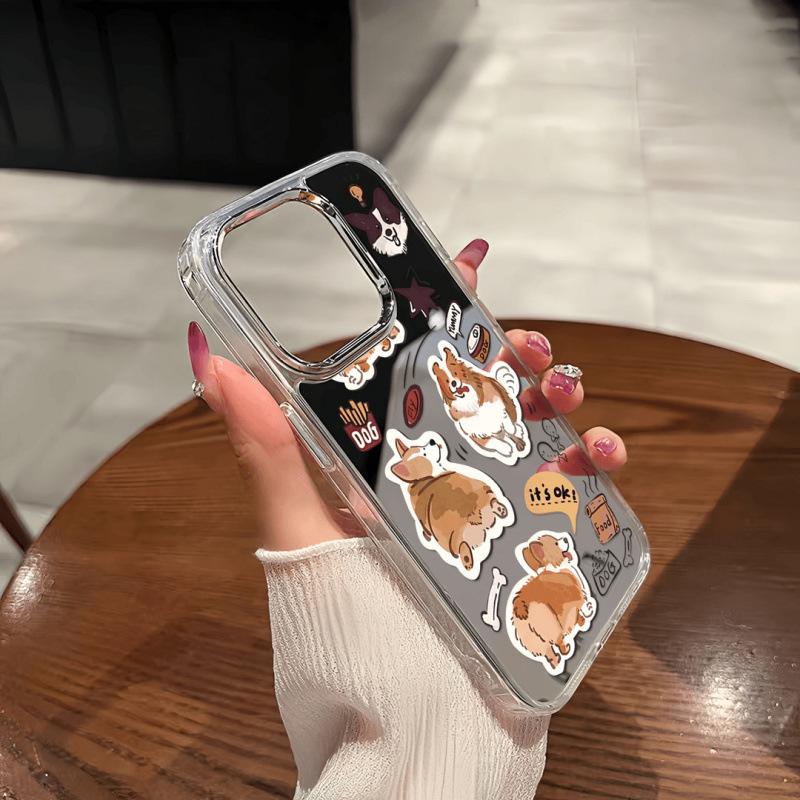 Cute Fat Corgi Apple 11promax Mobile Phone Case iPhone11pro Mirror 11 Makeup Mirror 11 Women 11