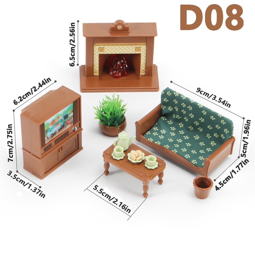 

1:12 миниатюрная мебель, лесная семейная кухонная игрушка, обеденный стол, аксессуары для кукольного домика, ванная комната, ролевые игры для девочек, подарки, игрушки