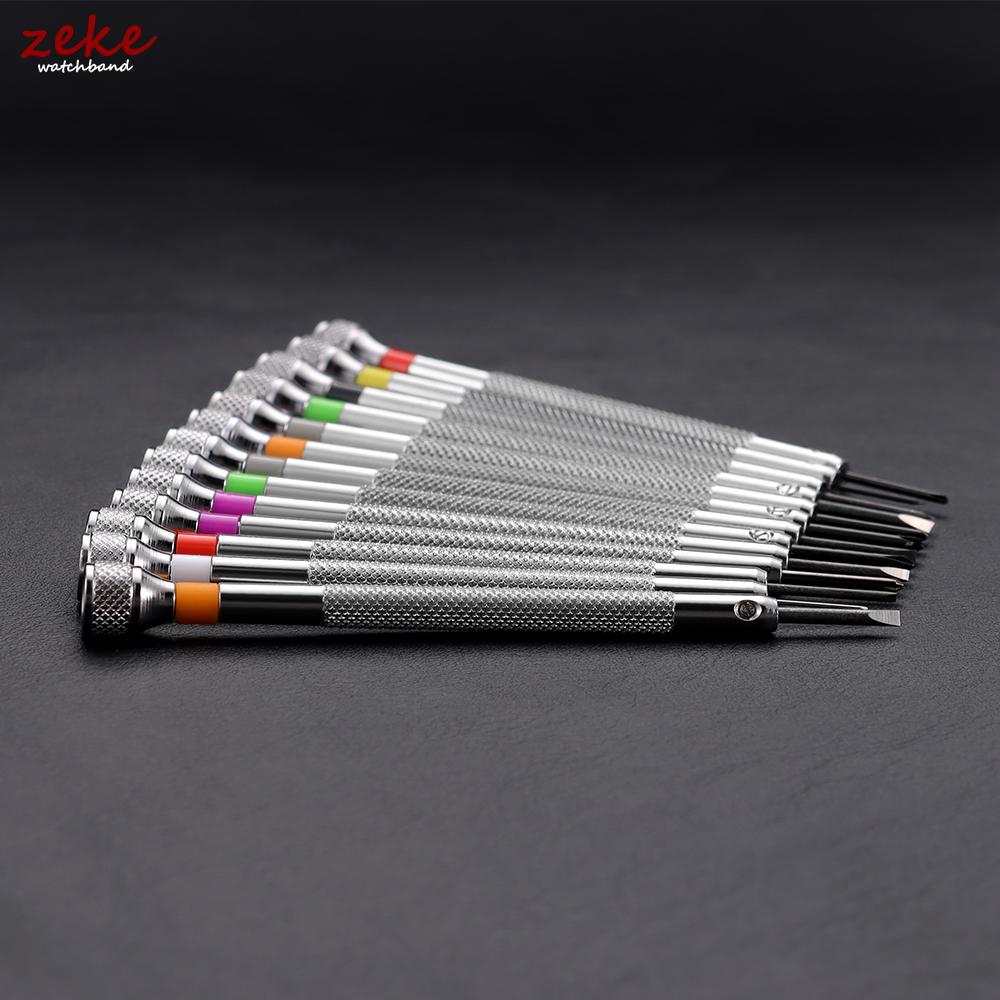13pcs 0.6-2.0mm Precision Screwdriver Set for Watchmaker High Hardness Steel Micro Cross Repair Kit for Watches Glasses Jewelry