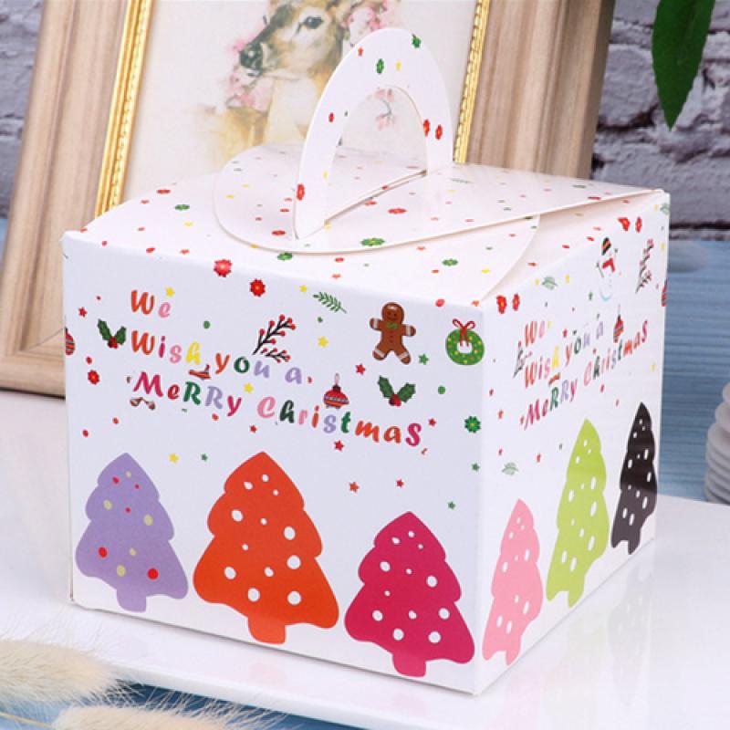 10pcs Candy Gift Christmas Christmas Eve Apple Packaging Gift Decoration Boxes Cake Packaging Boxes