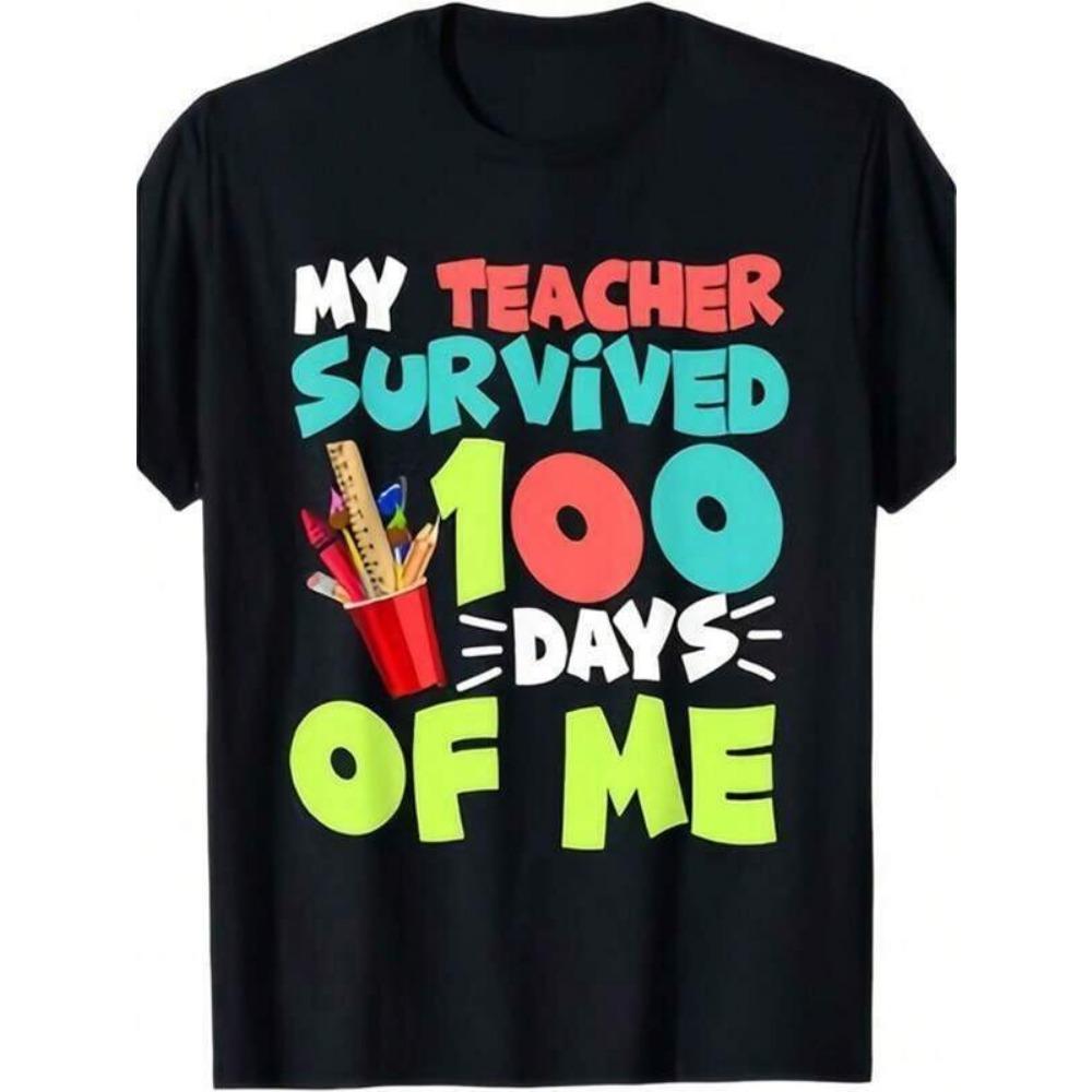 

Funny School Boys Girls Kids Gift 100 Days Of School TShirt The Best Holiday Gift For Boys And Girl Vintage Shirts Graphic Tees S