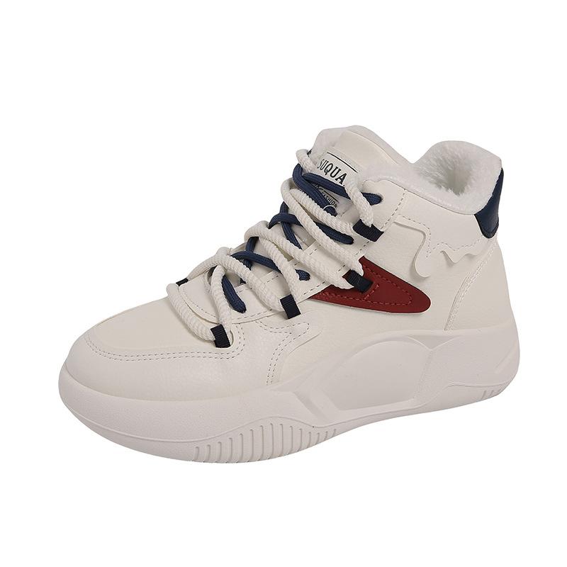 2025 winter velvet warm platform cotton shoes women's Korean version high-top ins tide student leisure sports women's shoes K8651
