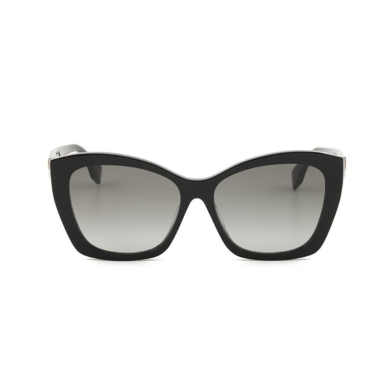 Fendi Logo Design Irregular Frame Sunglasses Unisex sunglasses Black FE40151F5701B