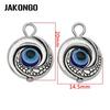10Pcs Tibetan Silver Evil Eye Charms Pendants For Jewelry Making Bracelet Accessories Diy Craft 20X15Mm