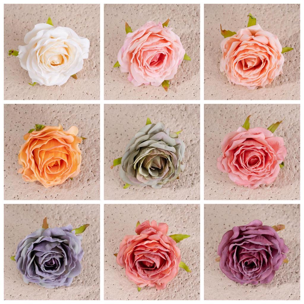 Artificial Rose Flower Heads - Greenery Wedding Decor & Crafts INS Style