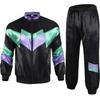 Tuta Disco Anni '90 2pz Abbigliamento Jogging Stile Retro Tema Carnevale Tuta Party Giacca e Pantaloni Live Cosplay costumi cosplay