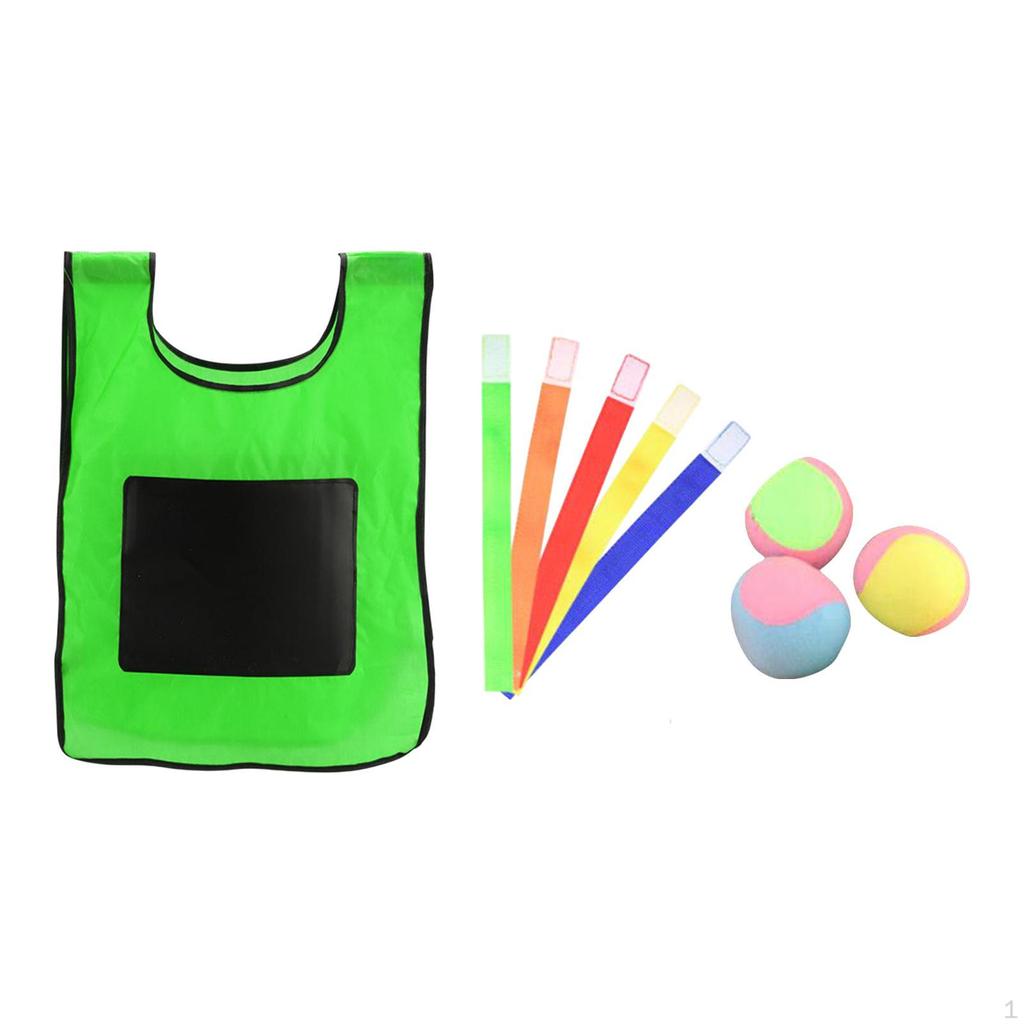 Dodgeball Game 3 Sticky Ball Toy Vest Interactive Toss for