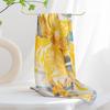 Elegant Silk Scarf Women 53x53cm Pure Mulberry Square Neck Floral Print Lightweight Accessory