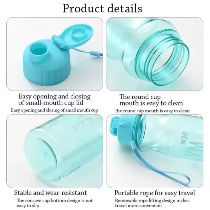 500ML Transparent Water Bottle Portable Sport Cup for Drinking Kitchen Tools Water Bottle for Outdoor School Travel Girl Boy Cup