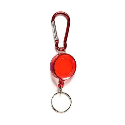 Karabiner-Schlüsselanhänger, einziehbarer Skipass-Ausweishalter