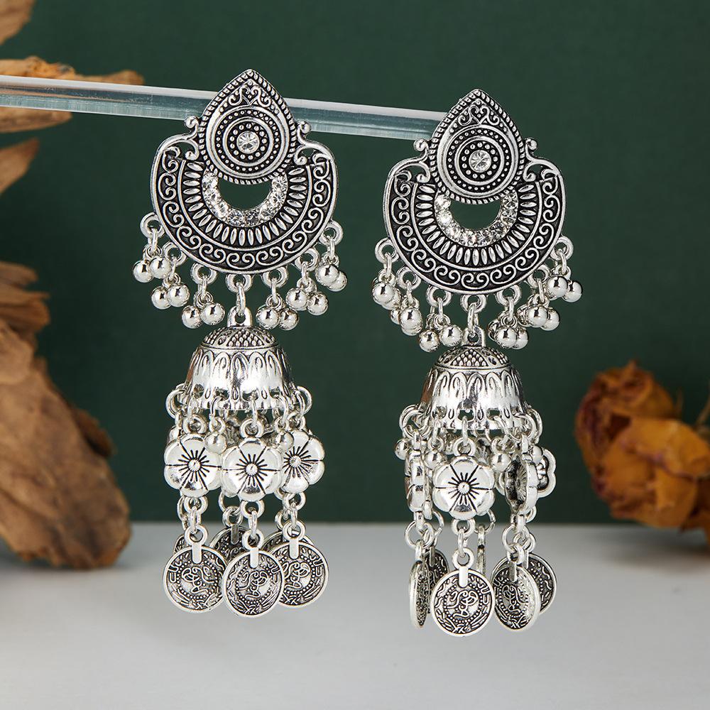 New Ethnic Style Earrings, Bohemian Design Tassel Earrings, Retro and High-end Earrings with Temperament