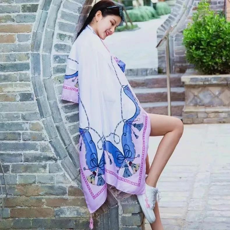 90x180cm Bikini Bathing Swimwear Cover Up Sarong Wrap Scarf Twill Cotton Pareo Beach Cover-Ups Women Large Beach Dress
