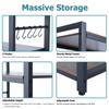 NAIYUFA Bakers Rack,Microwave Oven Stand 5 Tier Utility Storage Shelf with Hooks,Multifunctional Wood Shelf for Kitchen,Bathroom,Livingroom,Storehouse