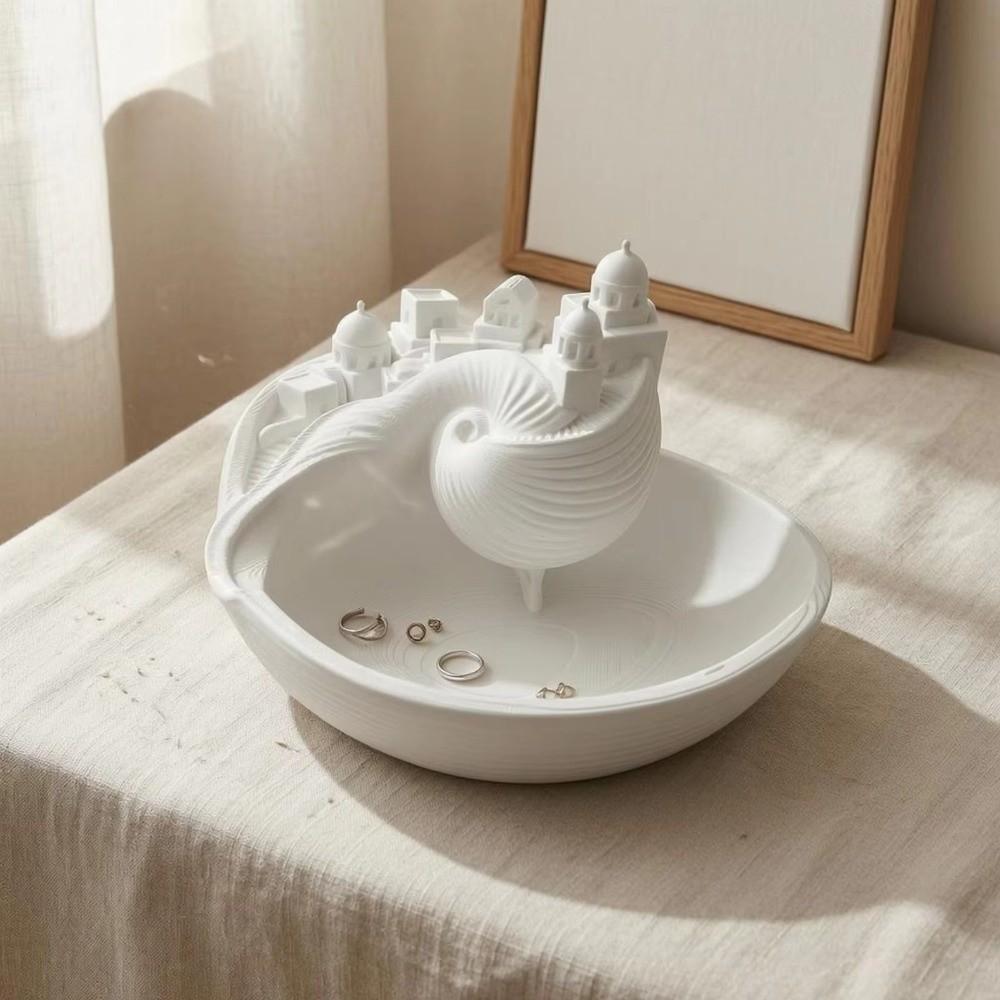 Spiral Divider Conch Shell Storage Box Conch Shell Shape Shell Key Bowl New Catchall Bowl
