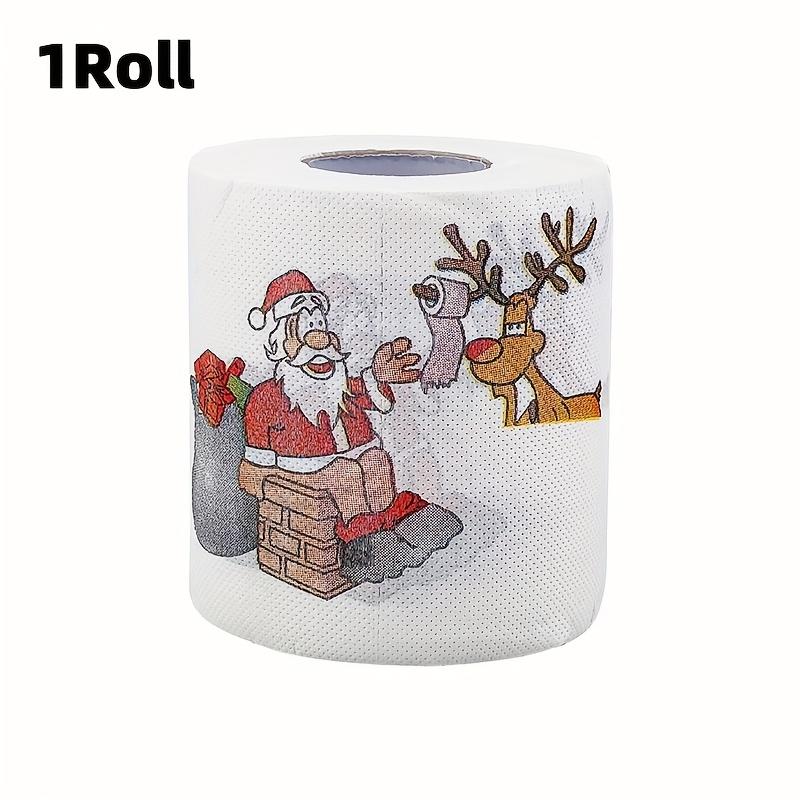 1/3 Stück Weihnachten Toilettenpapier Santa Festliche Tissue Rolle für Feiertagsfeiern Party Zuhause Abendessen Badezimmer Deko Papierhandtücher