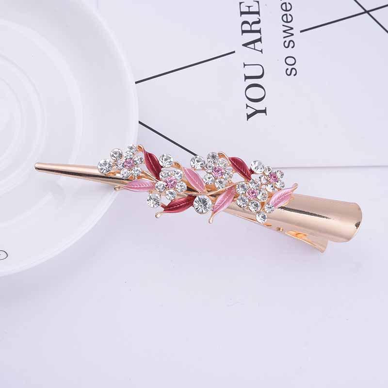 New Gorgeous Shiny Crystal Zircon Hairpin Sweet Lady Hairpin Duck Beak Hairpin High Quality Flower Tree Branch Hairpin